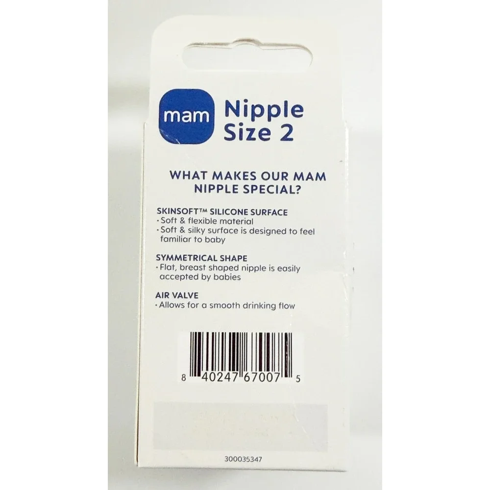 MAM Bottle Nipples Medium Flow Nipple Sizel 2, for 2+ Months (4 Packs of 3)